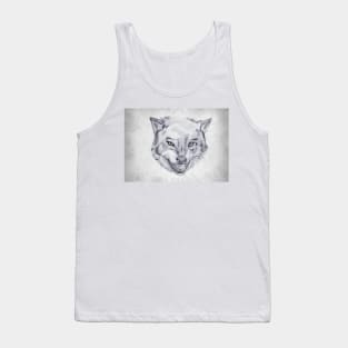 Wolf - Handmade Pencil Drawing Tank Top